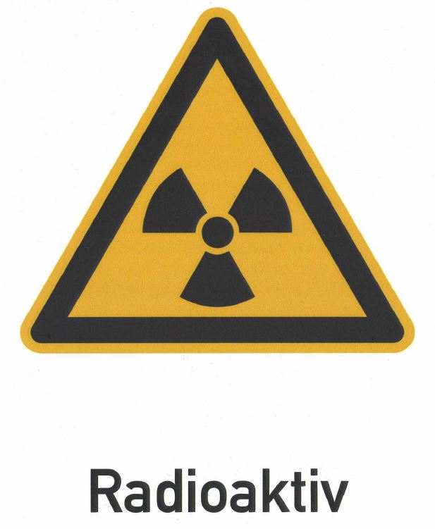Schild Radioaktiv